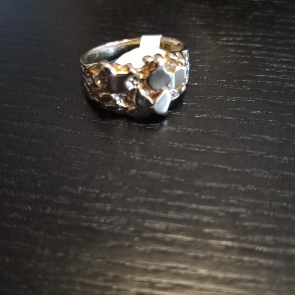 Real 14k gold nugget ring